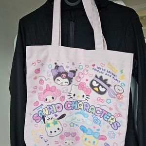 Sanrio Pastel Characters Pink Tote Bag